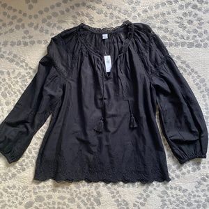 Womens Old Navy Black Blouse Small- TAGS ON